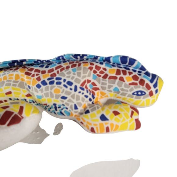 Mosaic Lizard Plush Stuffed Animal 9" Colorful Reptile Toy Spain Beanie Filling - Picture 4 of 14